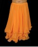 Orange belly dance skirt with lining