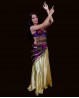 Soutien-gorge de danse orientale violet à fleurs