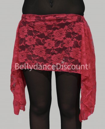 Ceinture de danse orientale dentelle fuchsia