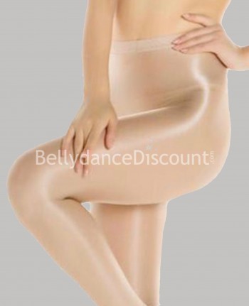 Collant di danza senza piede satinati - Nude