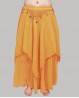 Orange belly dance skirt with lining