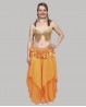 Orange belly dance skirt with lining