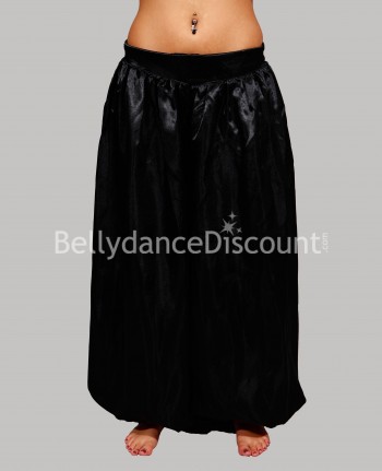 Pantalon de danse orientale et Bollywood satin noir