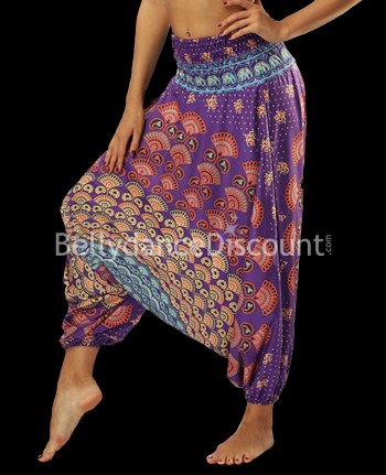 Pantalones color violeta para danza de la India