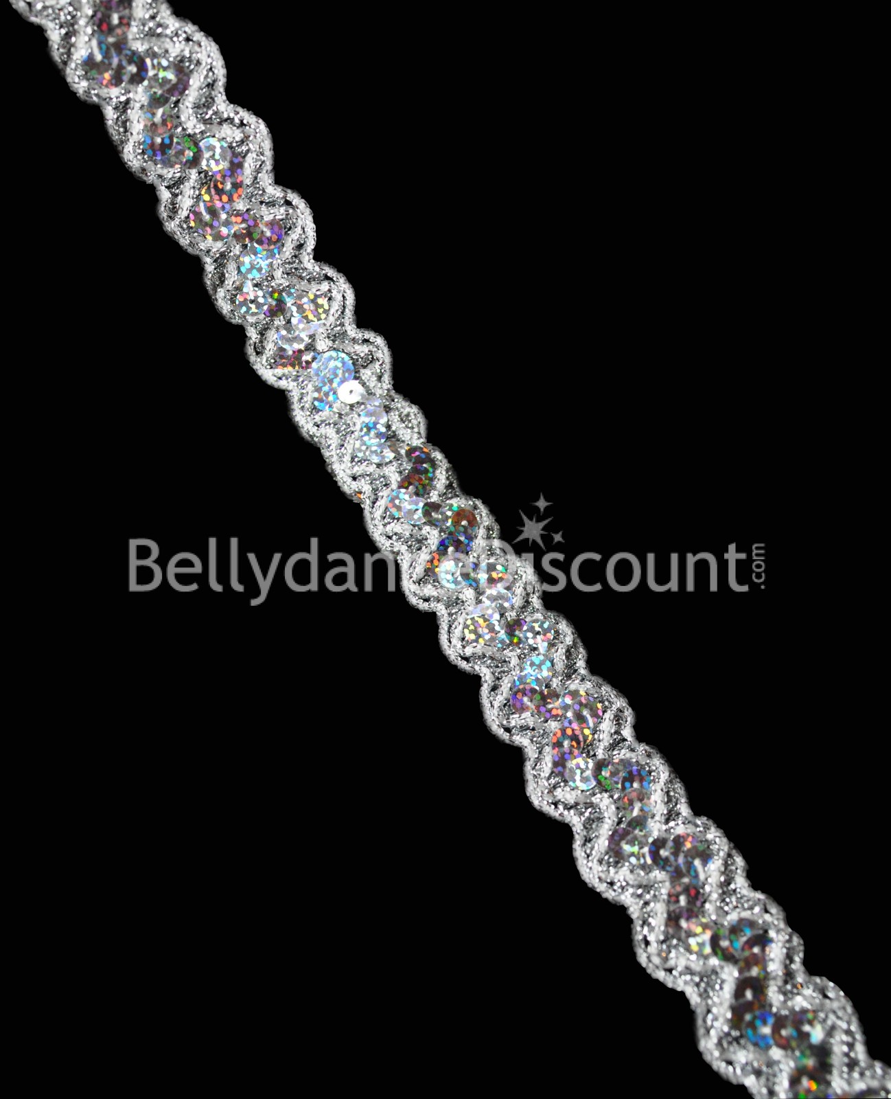 Bordüre 1 Meter gewellt silber Bordüre 1 Meter gewellt silber