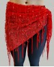 Pañuelo de danza del vientre brillante rojo