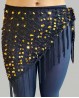 Black and gold fishnet oriental dance scarf for the hips