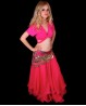 Gonna foderata di danza del ventre fucsia