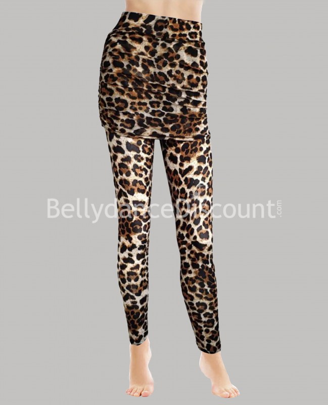 Tanz-Leggings im Leopardenlook mit Überrock