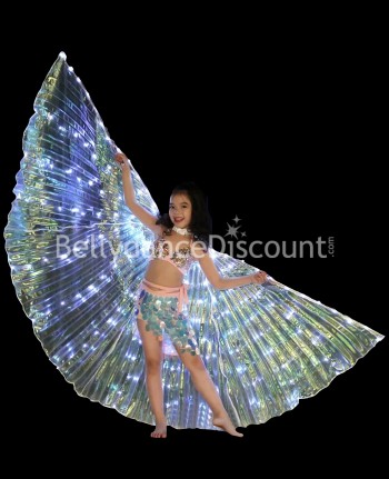 Ailes d’Isis enfant de danse orientale à LED blanches