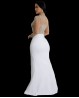 Vestido de escenario blanco con pedrería
