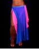 Dark blue belly dance skirt with lining