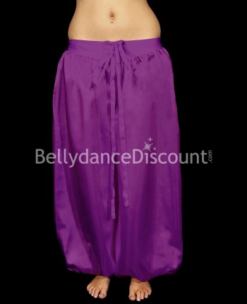 Oriental dance and Bollywood pants in mauve satin