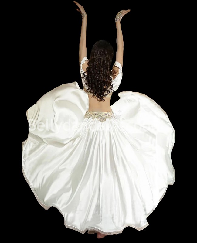 Costume di danza orientale avorio in seta