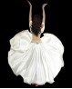 Ivory Bellydance costume in silk