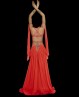 Traje de danza del vientre naranja MEÏLIA