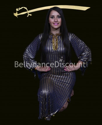 Sciabola di danza del ventre scolpita dorata