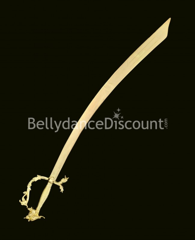 Golden carved oriental dance saber