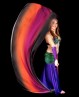 Mangas violeta en lycra para danza oriental