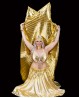 Gold opaque belly dance Isis wings