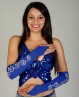 Manicotti di danza del ventre lycra blu scuro