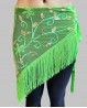 Pañuelo oriental para las caderas verde y dorado