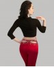 Burgundy red dance and stage pants