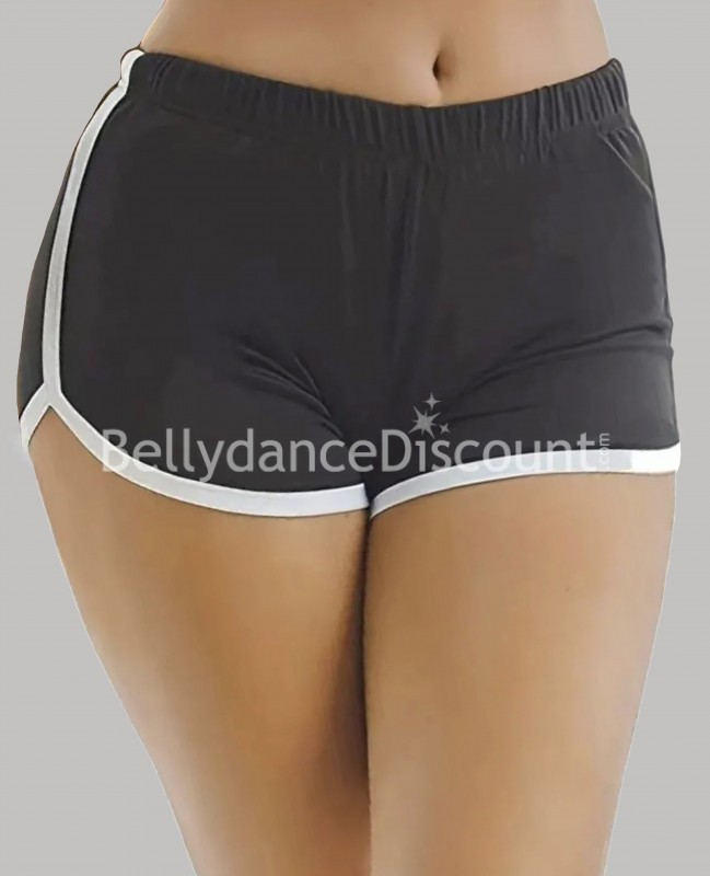 Short de danza y fitness negro y blanco