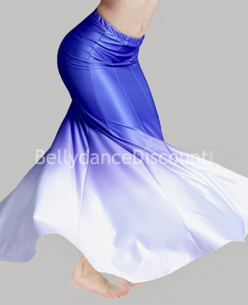Falda de baile azul y blanca
