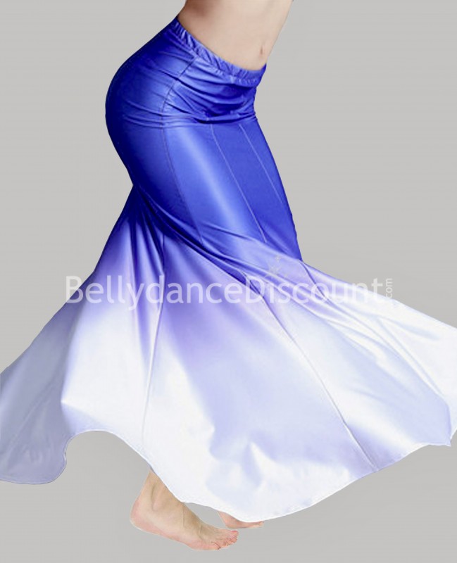 Falda de baile azul y blanca