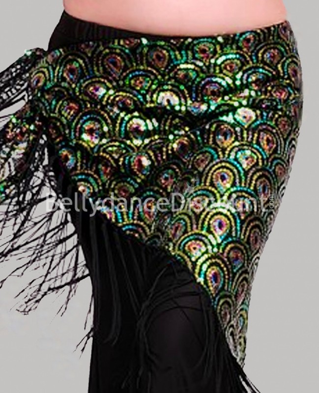 Foulard orientale "pavone" verde