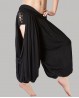 Pantalon harem noir avec short intégré