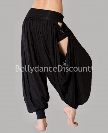 Pantalón harén negro con...