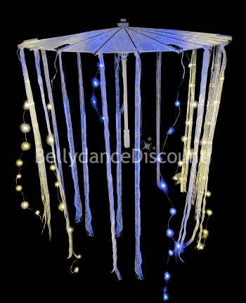 Ombrello luminoso con nastri