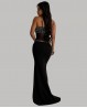 Robe de danse noire résille et strass