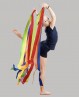 Ein Paar mehrfarbige Bänder
