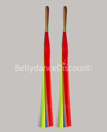 Paire de rubans multicolores