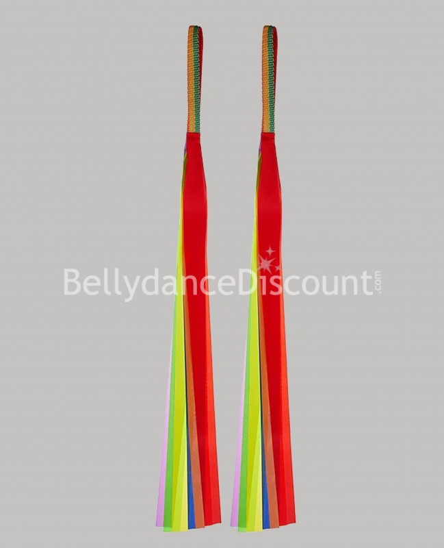 Pair of multicolored ribbons