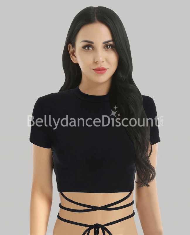 Top di danza da allacciare nero