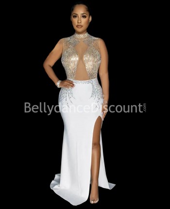 Tanzkleid in Silber und Weiß