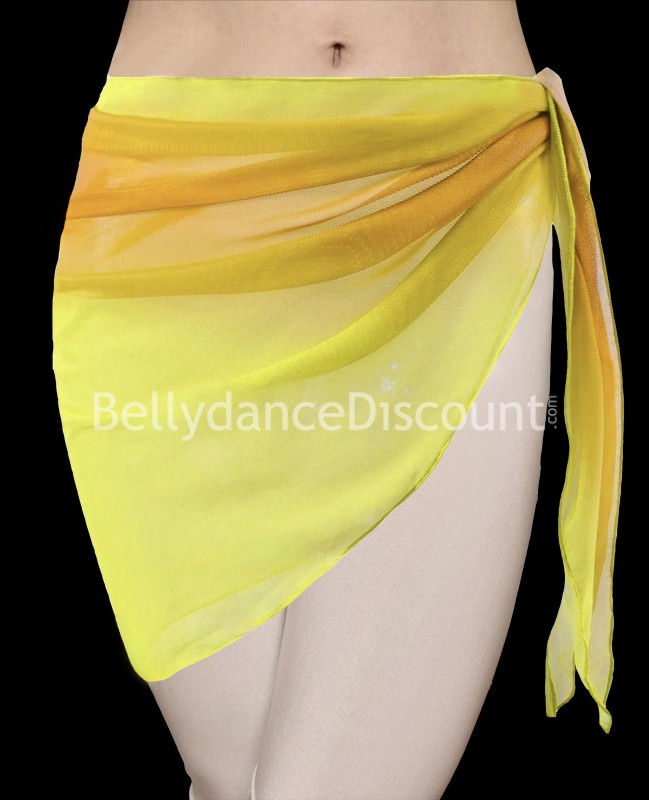 Pañuelo de danza del vientre amarillo limón