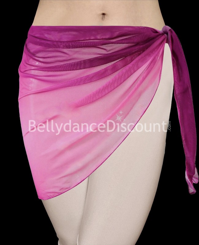 Foulard de danse orientale rose prune