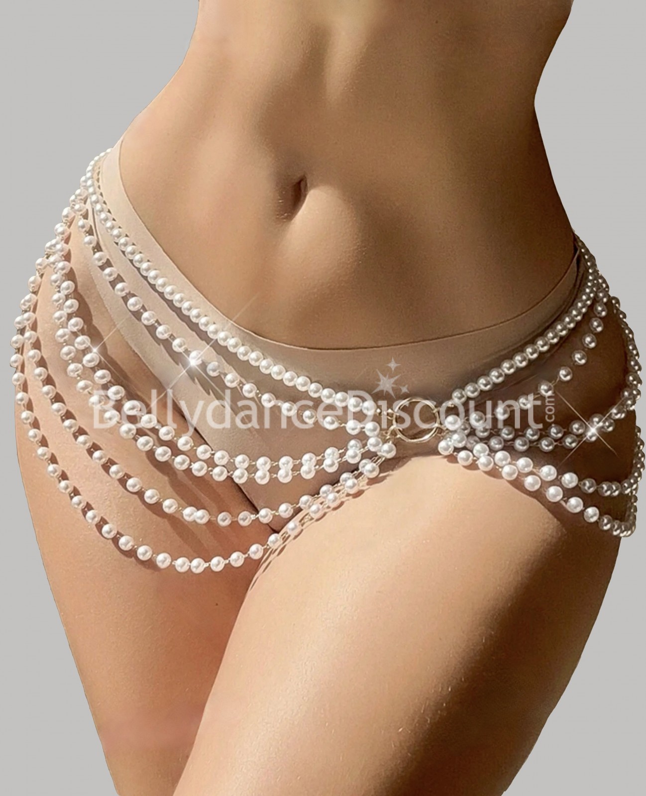Cintura con perle madreperla bianche Cintura con perle madreperla bianche