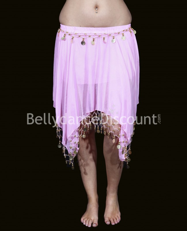 Light pink belly dance short skirt