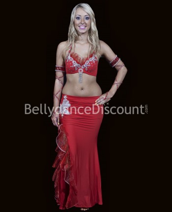 Crossed Bellydance sleeves red