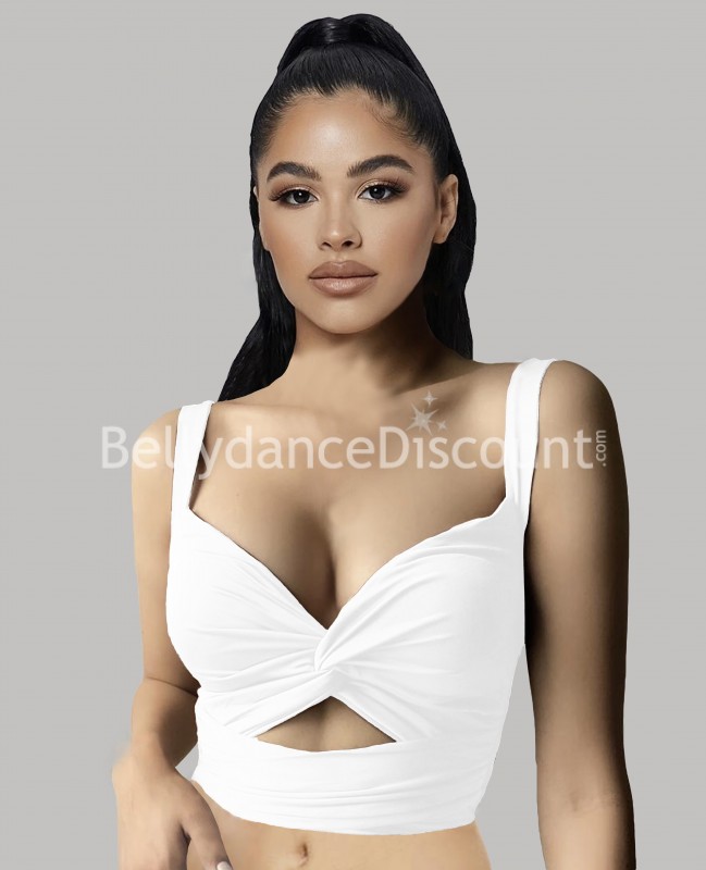 Top de danse à lanières blanc