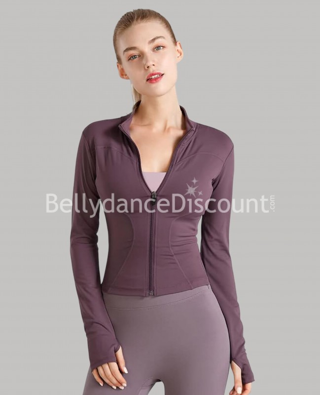 Tanz-, Yoga- und Fitness-Jacke in Pflaume