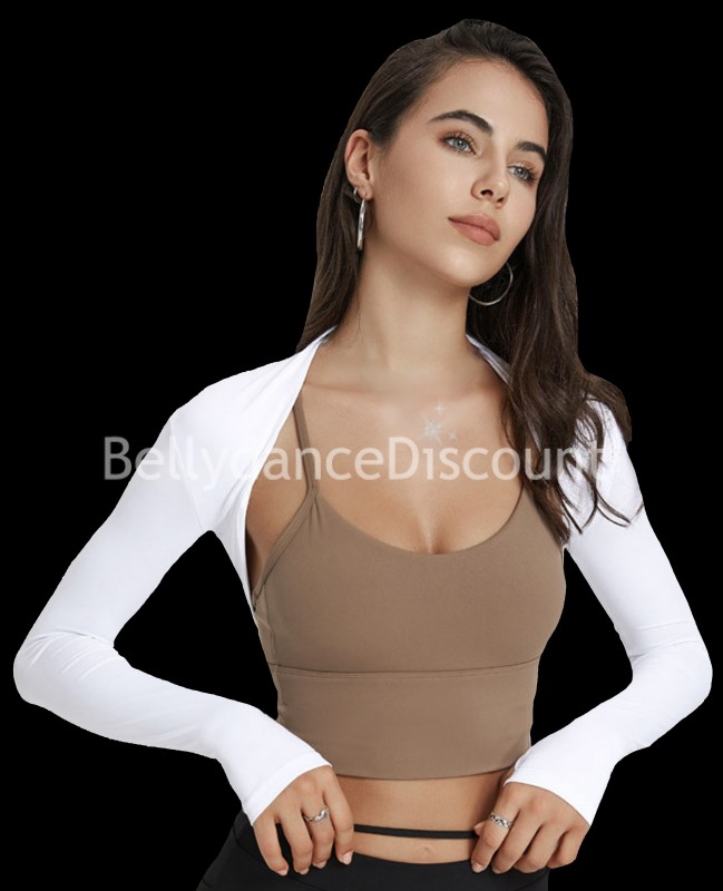White long sleeve dance bolero