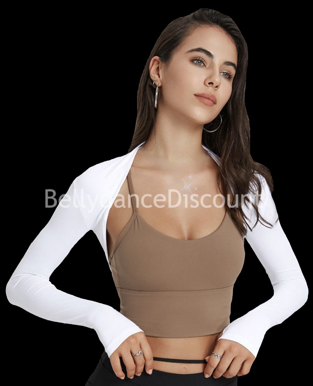 Coprispalle di danza maniche lunghe bianco Coprispalle di danza maniche lunghe bianco