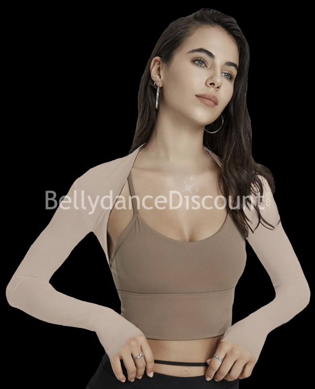 Bolero de baile manga larga color beige arena